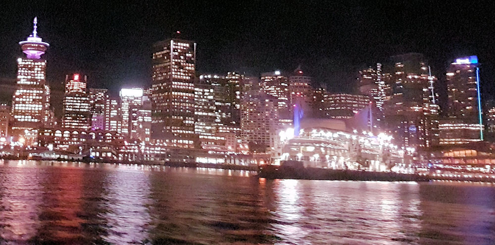 Vancouver Canada Place at night